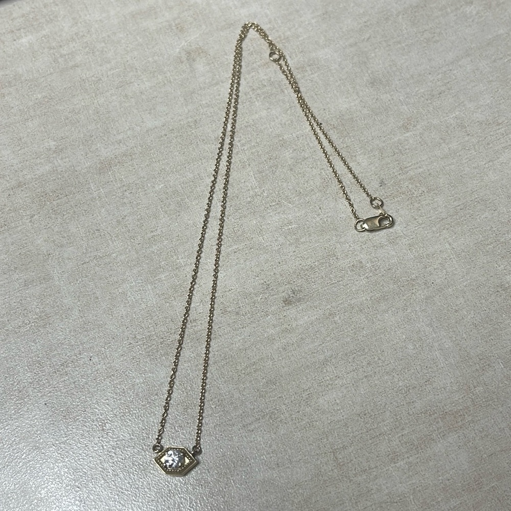 14k diamond necklace and starburst ring